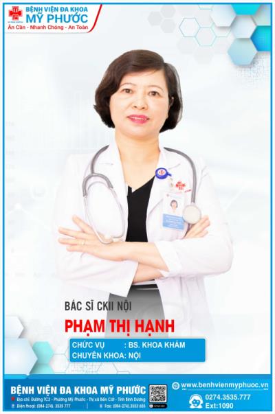 Bác sĩ CKII Nội: Phạm Thị Hạnh 