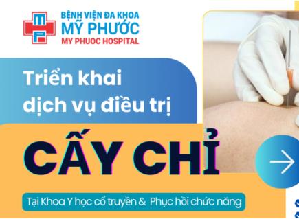 TRIỂN KHAI KỸ THUẬT CẤY CHỈ TRỊ LIỆU TẠI KHOA YHCT & PHCN 