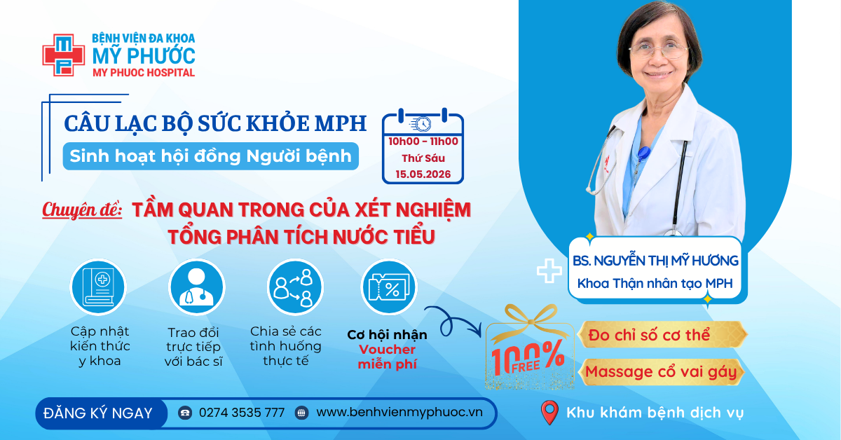 CÂU LẠC BỘ SỨC KHỎE MPH – CHUYÊN ĐỀ “TẦM QUAN TRỌNG CỦA XÉT NGHIỆM NƯỚC TIỂU”