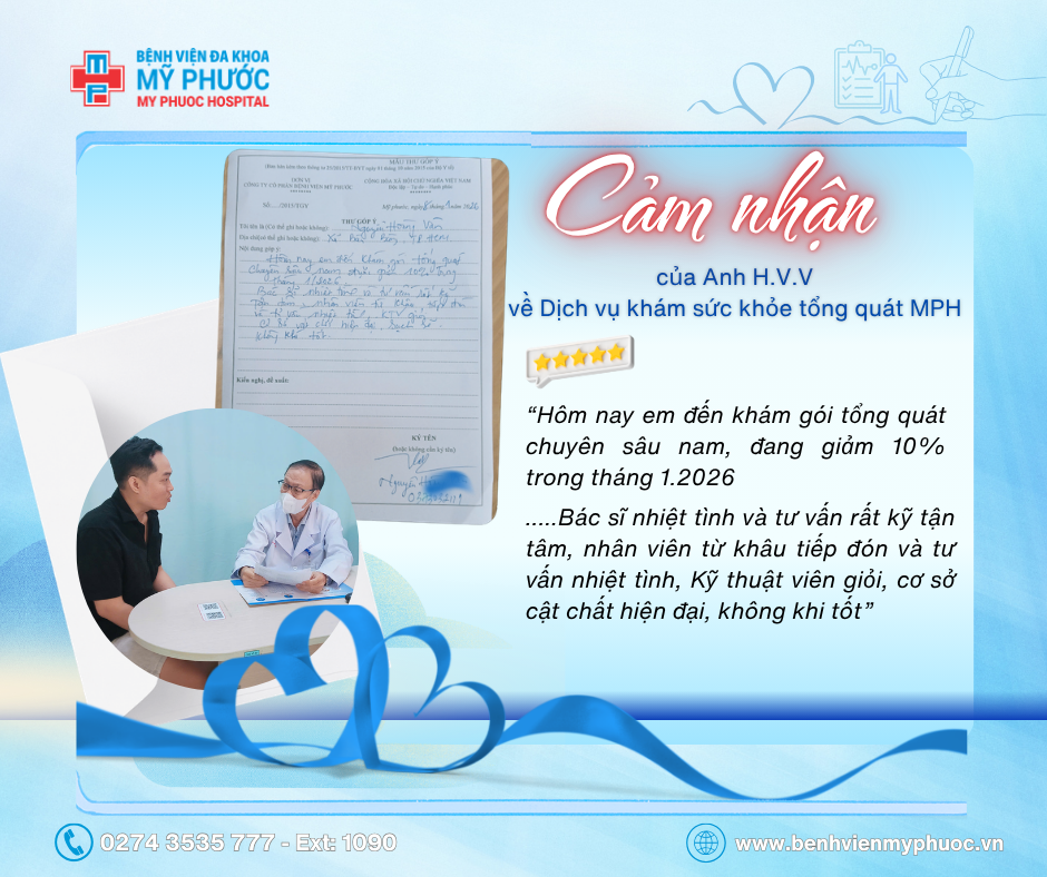 Thư cảm ơn Bác sĩ và nhân viên Dịch vụ khách hàng - MPH