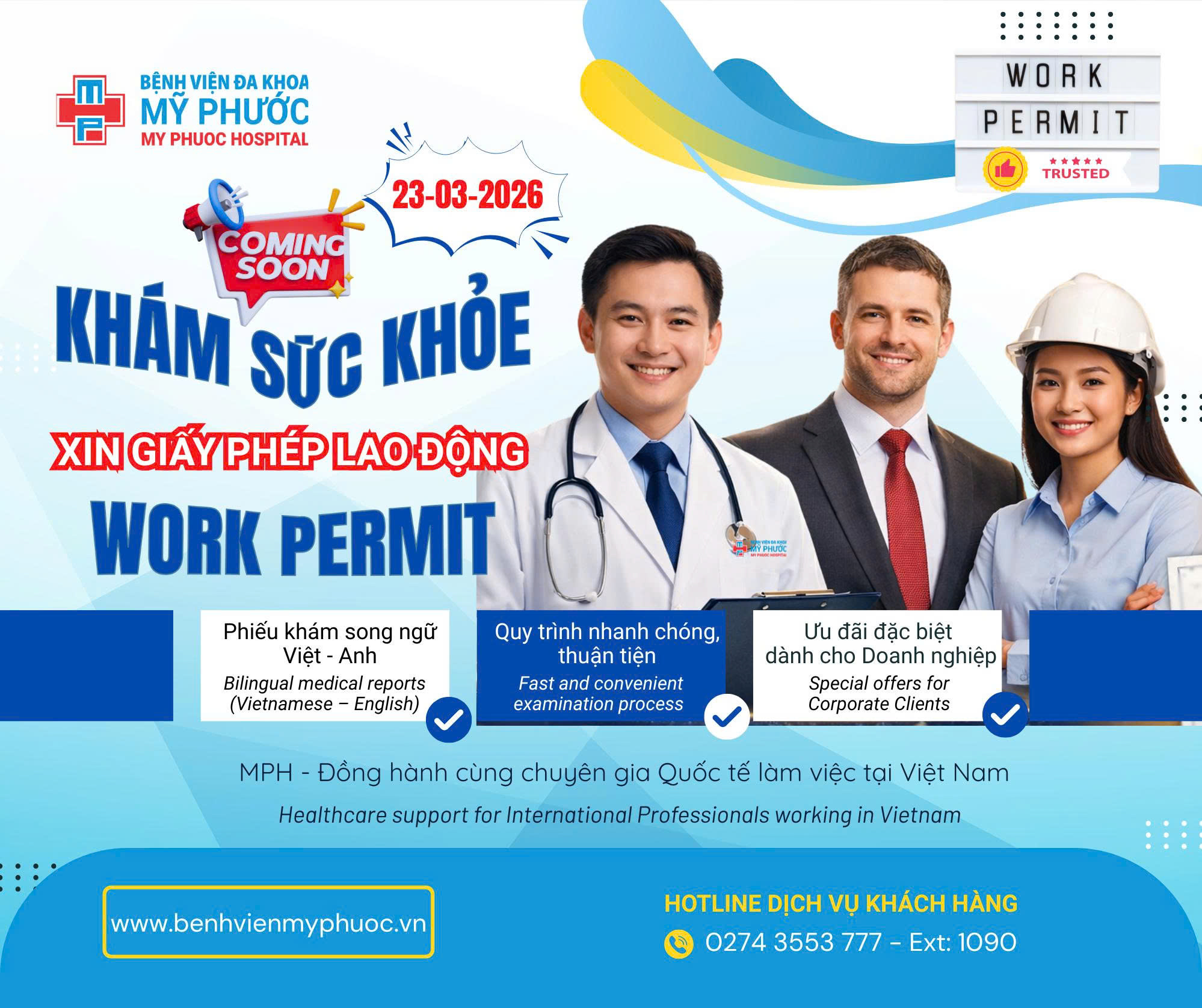 Khám sức khỏe xin giấy phép lao động cho người nước ngoài (Work Permit)