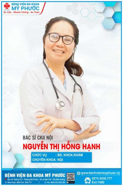 Bác sĩ CKII Nội: Nguyễn Thị Hồng Hạnh