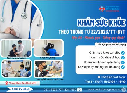 KHÁM SỨC KHỎE THEO THÔNG TƯ 32/2023/TT-BYT Đúng quy định – Nhanh gọn – Đủ nội dung – Trả kết quả trong ngày