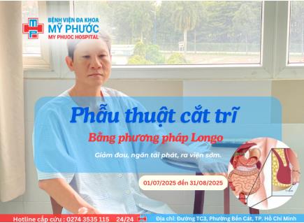 CẮT TRĨ LONGO – ÍT ĐAU, HỒI PHỤC NHANH, GIẢM NGAY 1 TRIỆU ĐỒNG